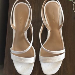 New without box white sling back sandals from Ann Taylor.